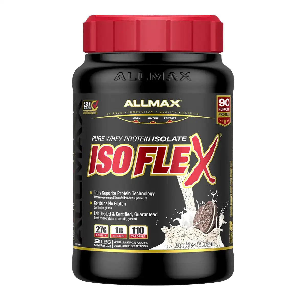 Allmax ISOFLEX – 2 Pounds (Vanilla, Chocolate, Cookies & Cream)