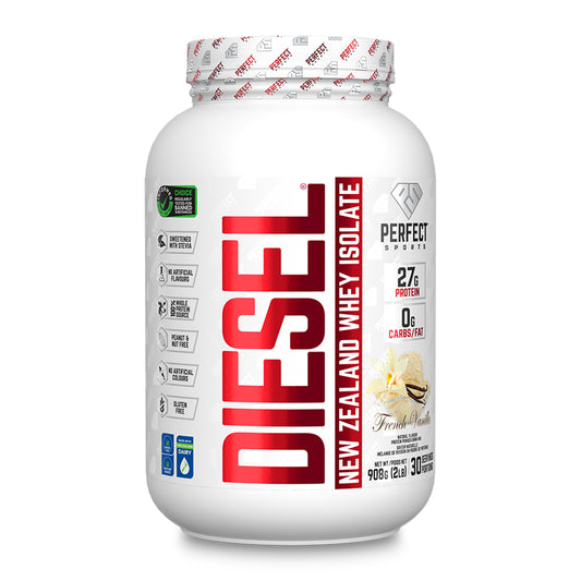 Perfect Sports DIESEL 100% Whey Isolate – 2lbs (French Vanilla, Chocolate Crème Egg, Salted Caramel, Canadian Maple, Triple Chocolate)
