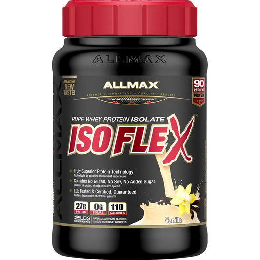 Allmax ISOFLEX – 2 Pounds (Vanilla, Chocolate, Cookies & Cream)